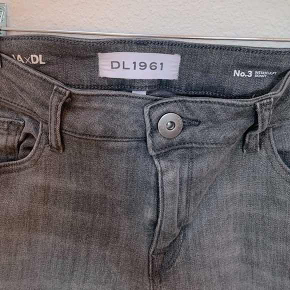 DL1961 x JA Instasculpt Skinny Jeans Size 28 - Distressed with Raw Hem in Gray - Picture 11 of 14